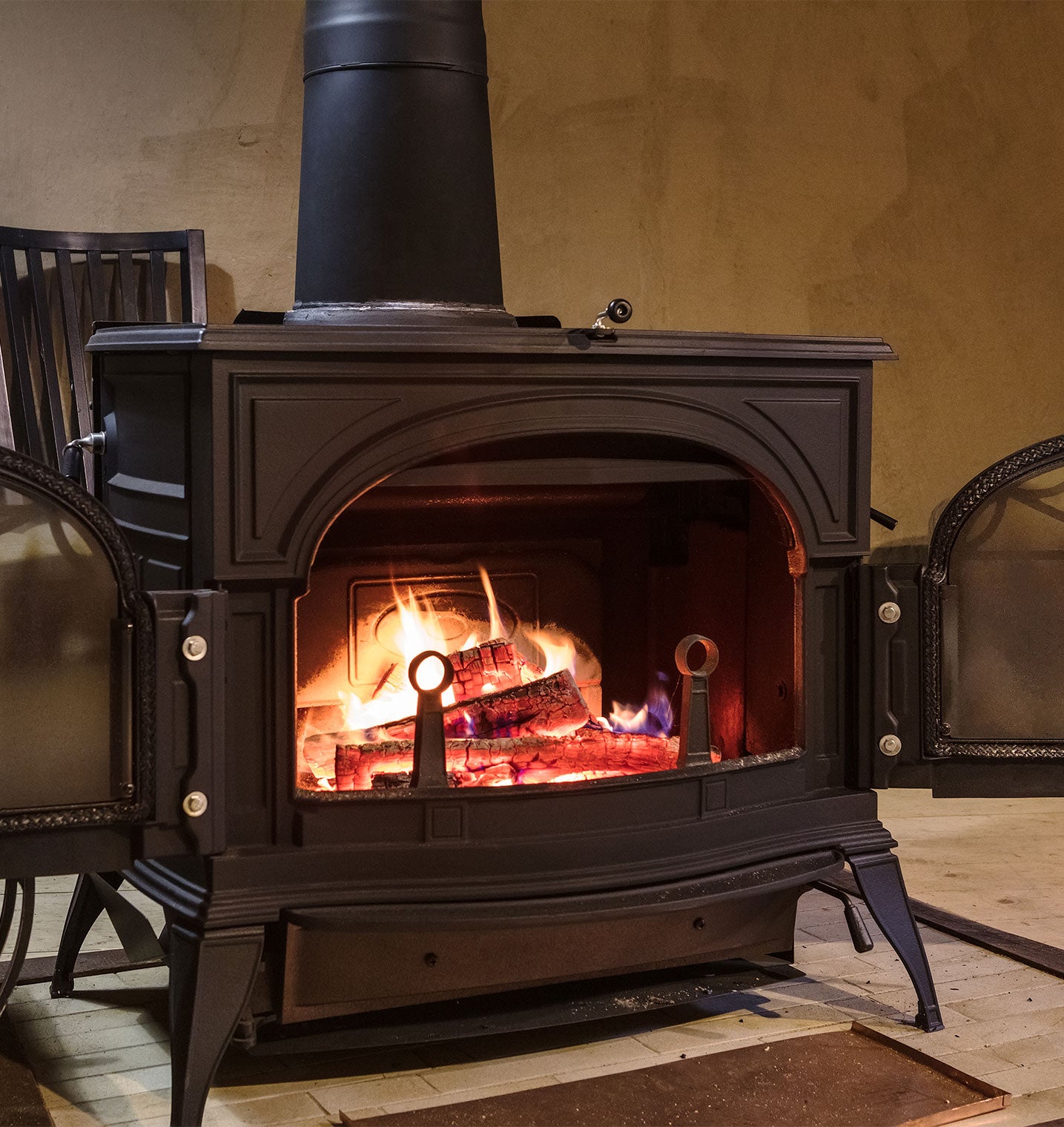 Gofire Ultimate All Purpose Fire Starters in a wood stove